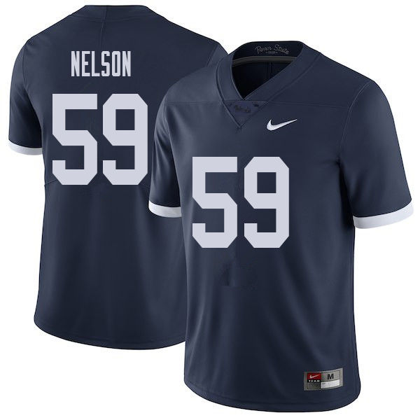 Men #59 Andrew Nelson Penn State Nittany Lions College Throwback Football Jerseys Sale-Navy